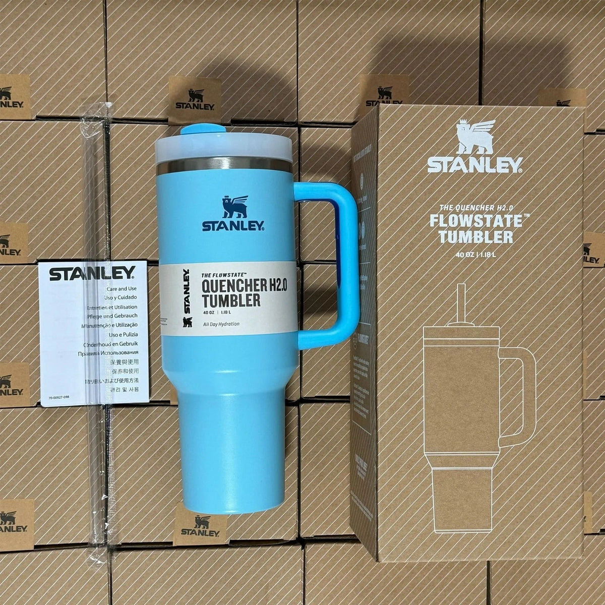 Insulated Stainless Steel Travel Mug with Handle and Straw - Leak-Proof