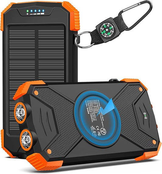 IPX4 Solar Power Bank Emergency Battery