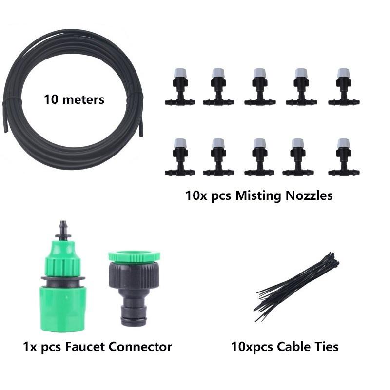 Irrigation Spray System - 10m DIY Drip Irrigation and Misting Kit