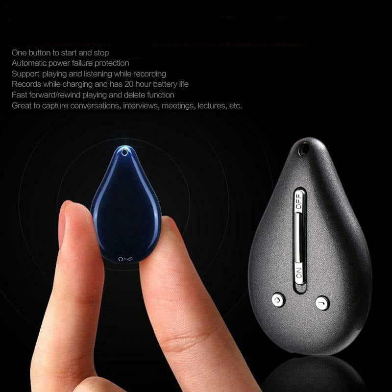 Keychain Voice Recorder with 100-Hour Memory – Portable and Discreet