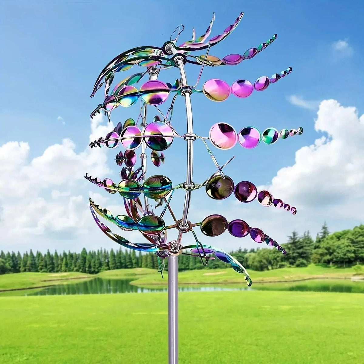 Kinetic Metal Wind Spinner for Garden Decor – Durable and Eco-Friendly