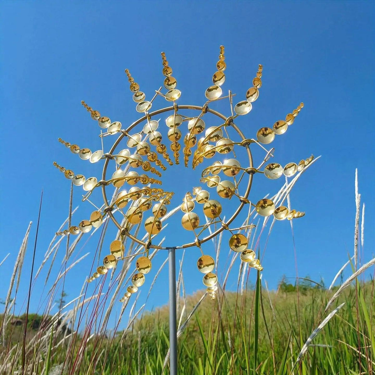 Kinetic Metal Wind Spinner for Garden Decor – Durable and Eco-Friendly