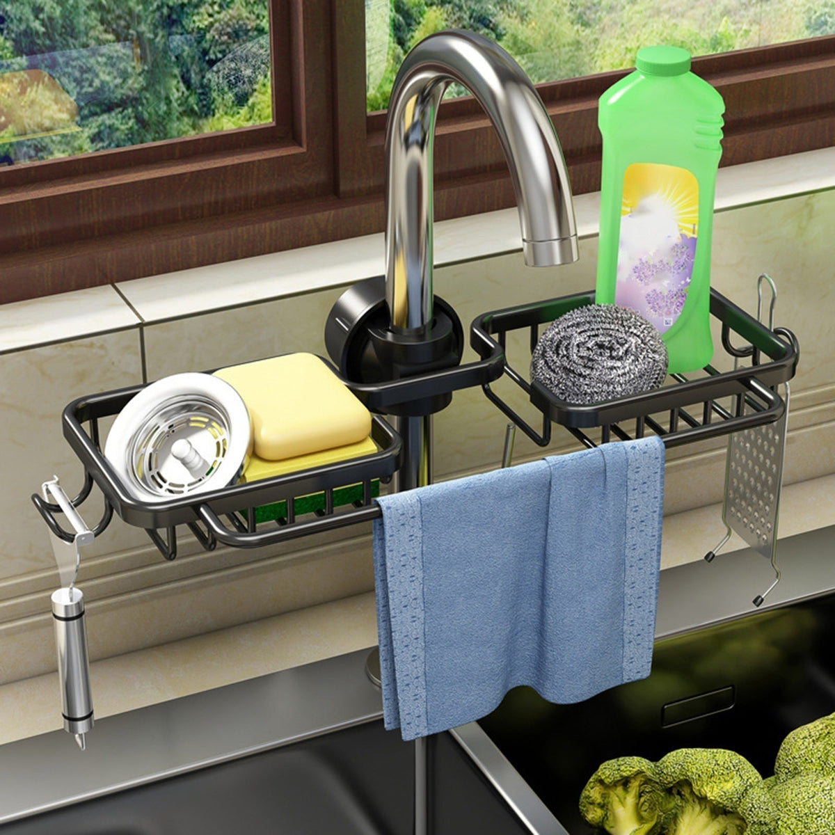 Kitchen Sink Organizer Rack