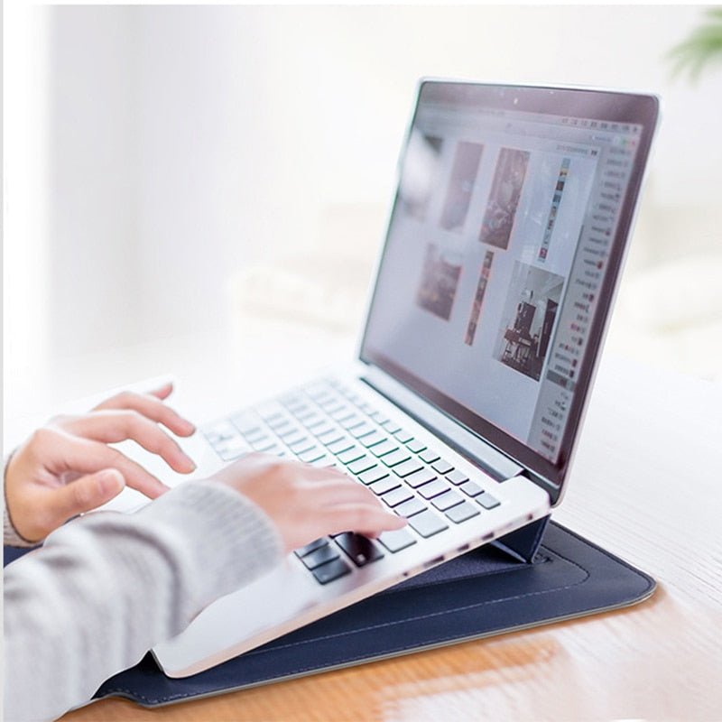 Laptop Sleeve with Built-in Stand – Protective Case for 11–16 Inch Laptops