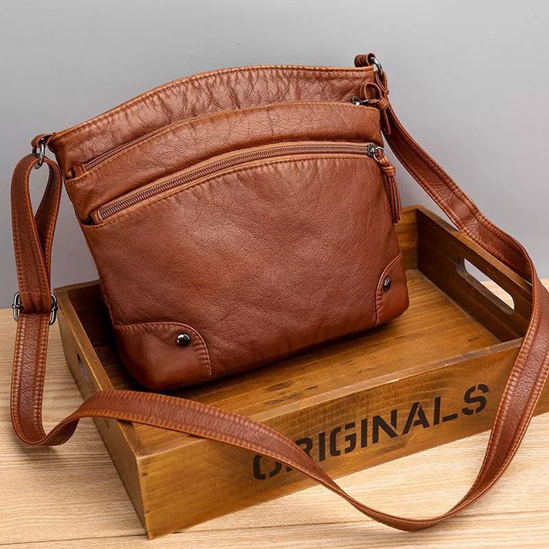 Large-Capacity Crossbody Bag with Adjustable Strap