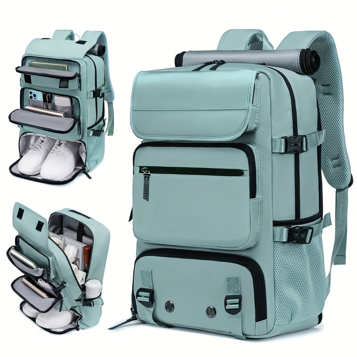 Large Waterproof Travel Backpack with USB Charging Port