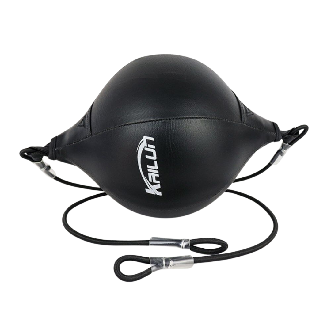 Leather Boxing Double End Speed Bag Trainer with Adjustable Height (25 cm)