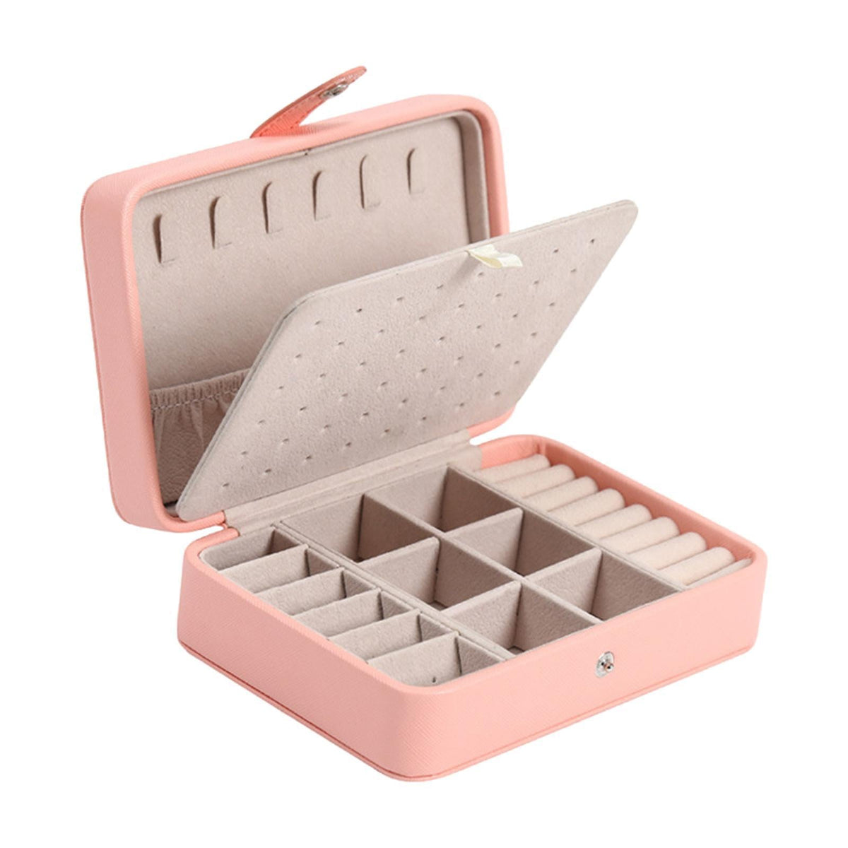 Leather Jewelry Box with Flap Lid - Luxurious Storage