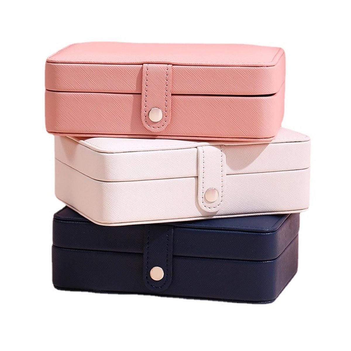 Leather Jewelry Box with Flap Lid - Luxurious Storage
