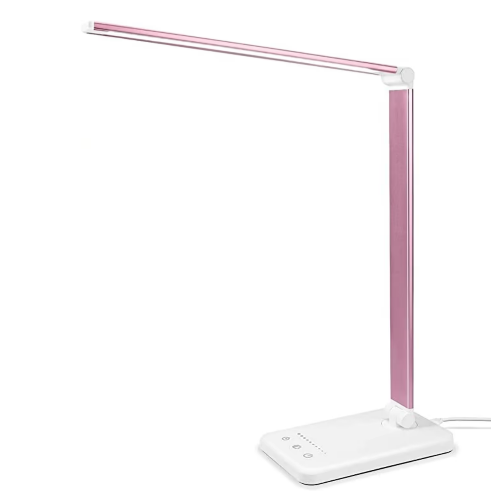LED Desk Lamp with USB Charging Port, 5 Lighting Modes and Brightness Levels