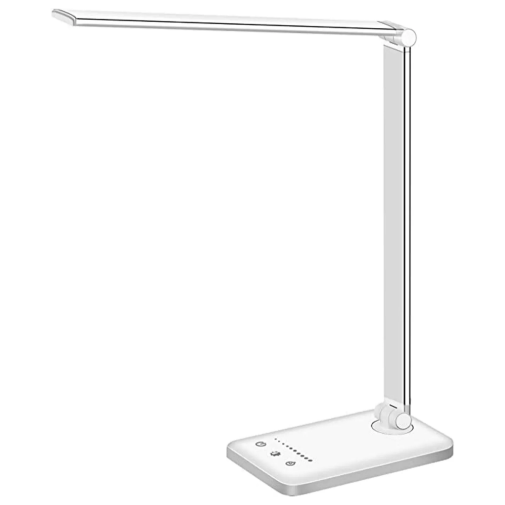 LED Desk Lamp with USB Charging Port, 5 Lighting Modes and Brightness Levels
