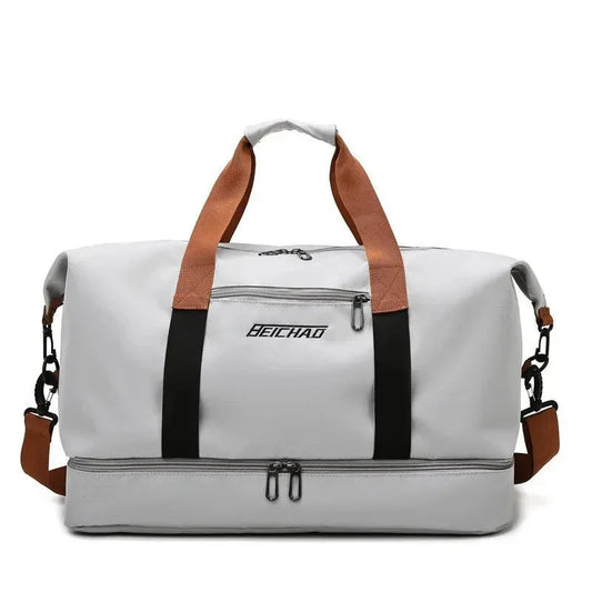 Lightweight Gym & Travel Duffel Bag with Shoe Compartment and Wet-Dry Separation
