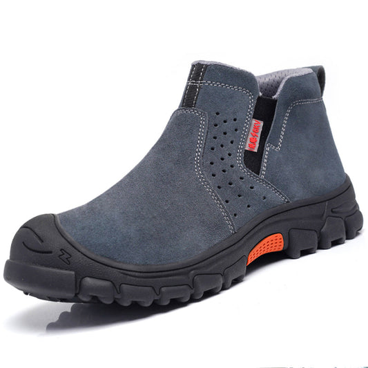 Lightweight Waterproof Khaki Safety Work Boots for Comfort