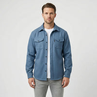 Long-Sleeve Overshirt with Chest Pockets