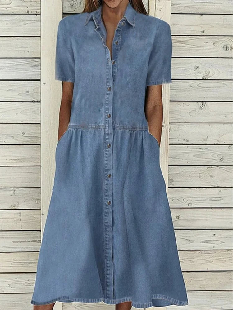 Look Button-Front Dress