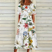 Loose-Fit Floral Summer Midi Dress