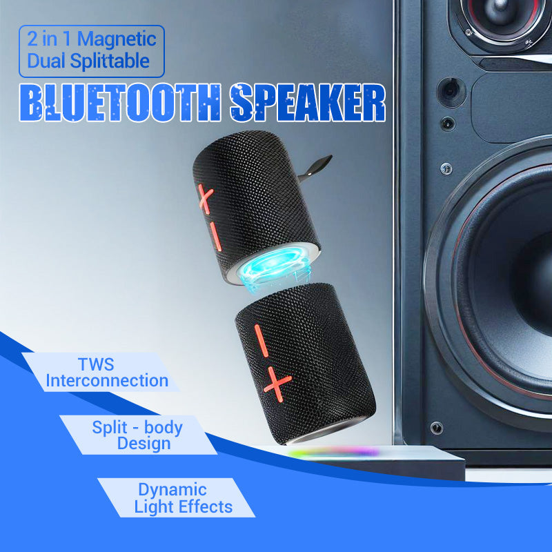 Magnetic 2-in-1 Bluetooth Speaker with Deep Bass