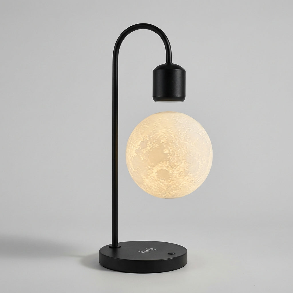 Magnetic Levitation Moon Night Light with Wireless Charging