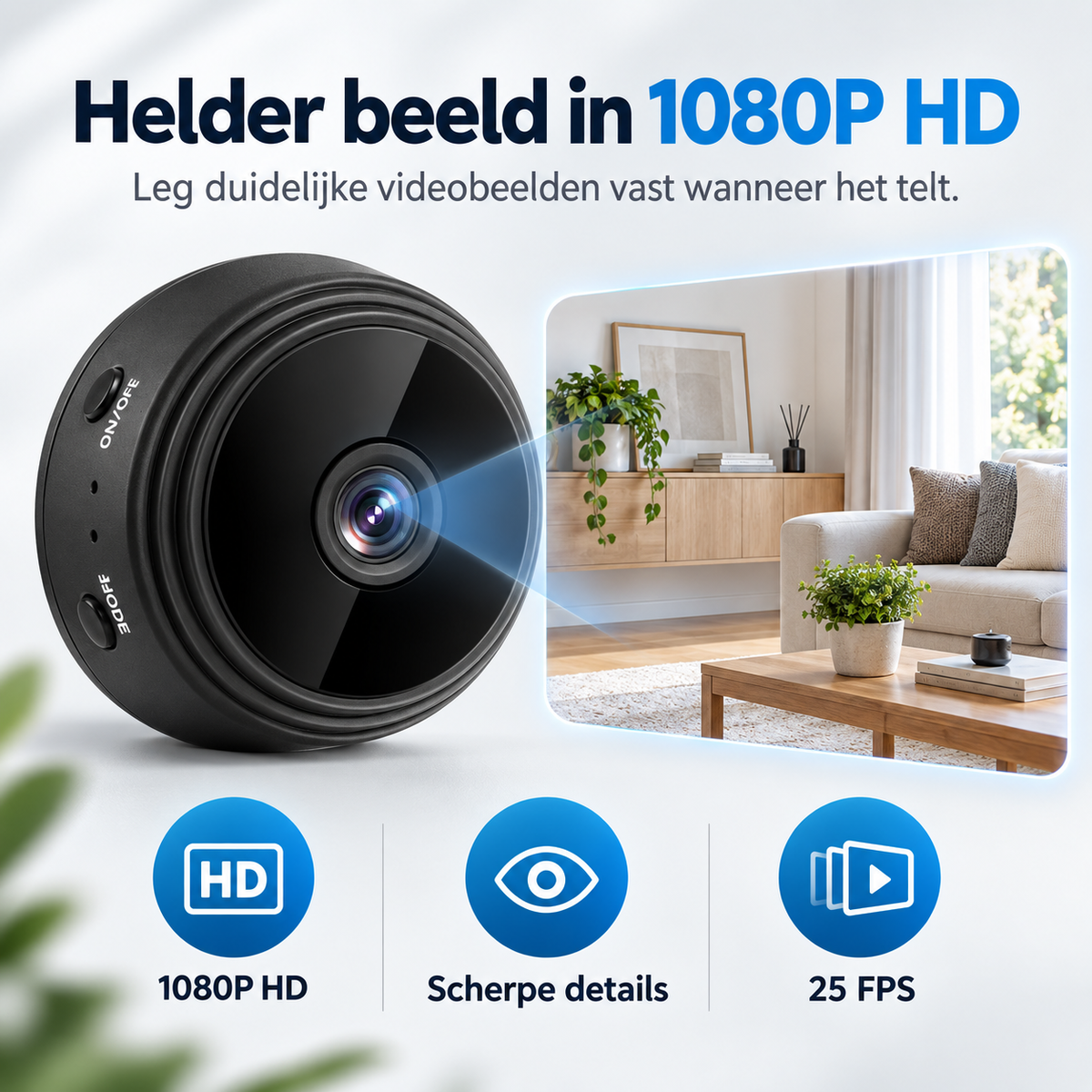 Magnetic Mini WiFi Camera 1080P HD for Discreet Surveillance