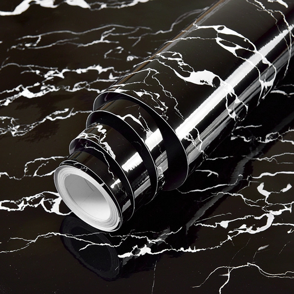 Marble-Look Surface Wrap - Waterproof and Oilproof Decorative Film