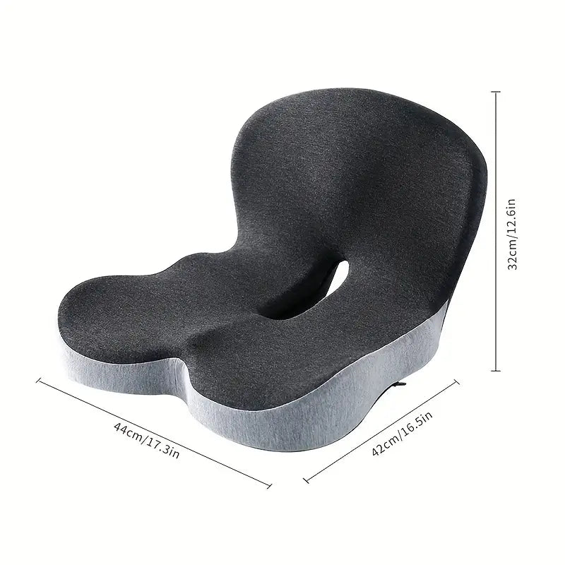Memory Foam Backrest and Seat Cushion - Lumbar and Buttock Support