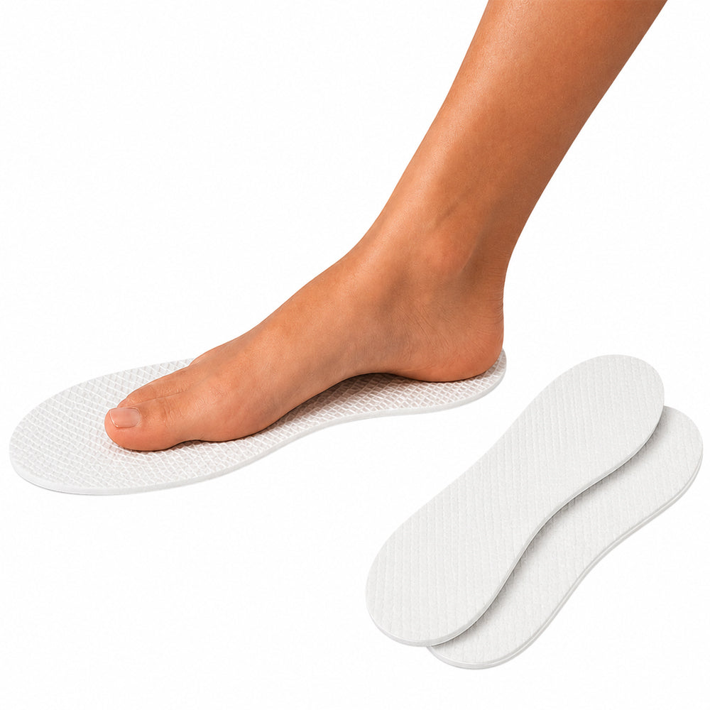 Memory Foam Insoles - 1 Pair, White