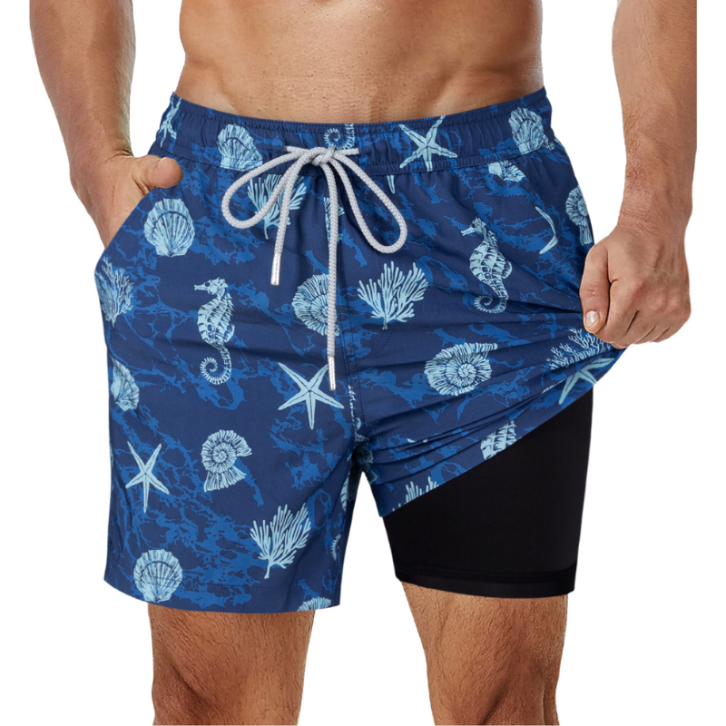 Men's 2-in-1 Swim Trunks