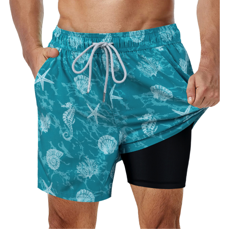 Men's 2-in-1 Swim Trunks