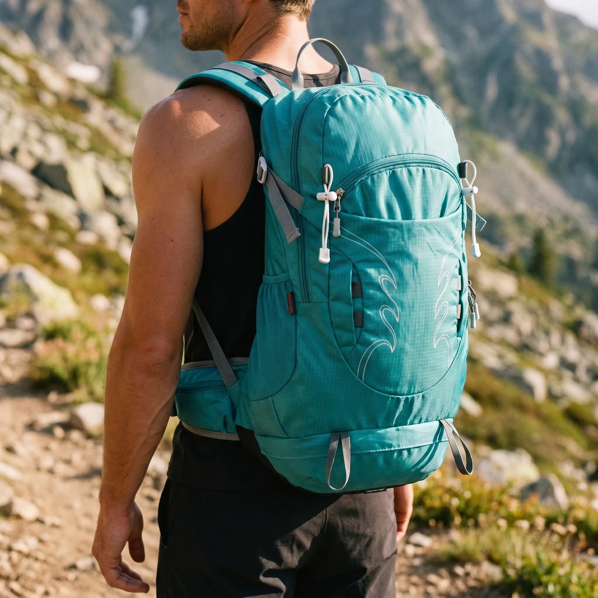 Men's 30L Hiking Backpack with Ventilated Back Panel