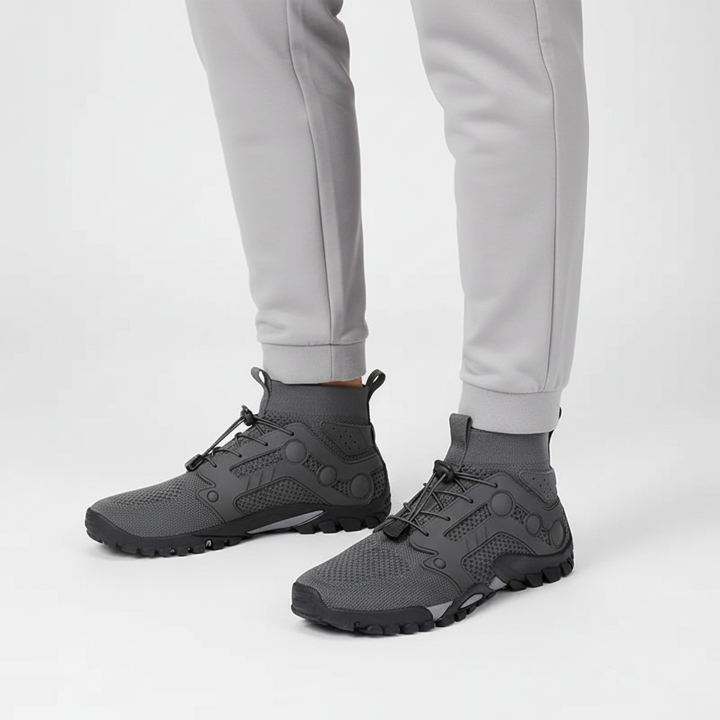 Men's Barefoot High-Top Walking Shoes for Trail & Comfort