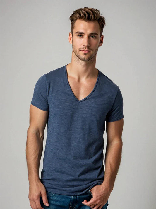 Men's Breathable and Versatile Everyday V-Neck T-Shirt