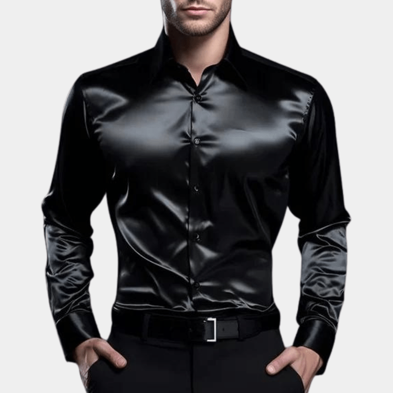 Men's Business Shirt with Elegant Design for Autumn and Winter