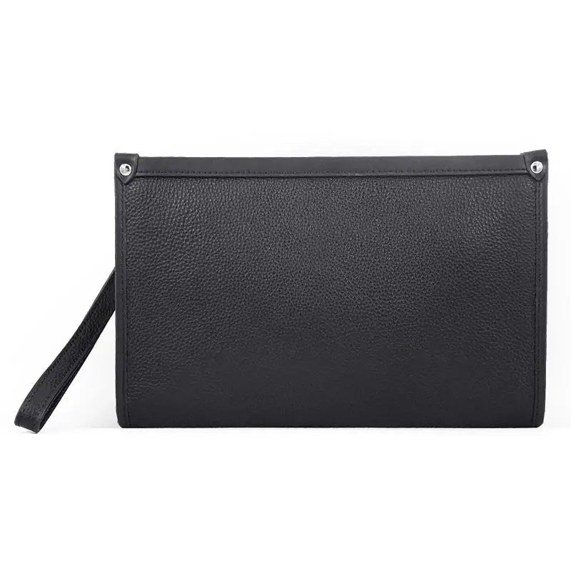 Men's Business Wristlet Clutch with Fingerprint Lock – Black