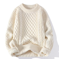 Men's Cable- Crew Neck Sweater