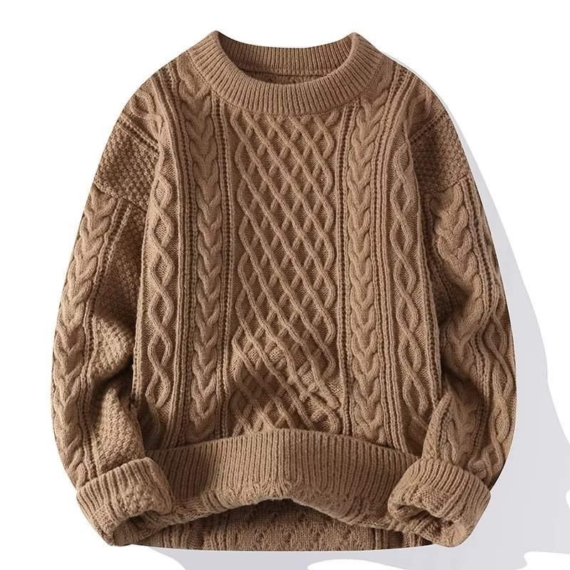 Men's Cable- Crew Neck Sweater