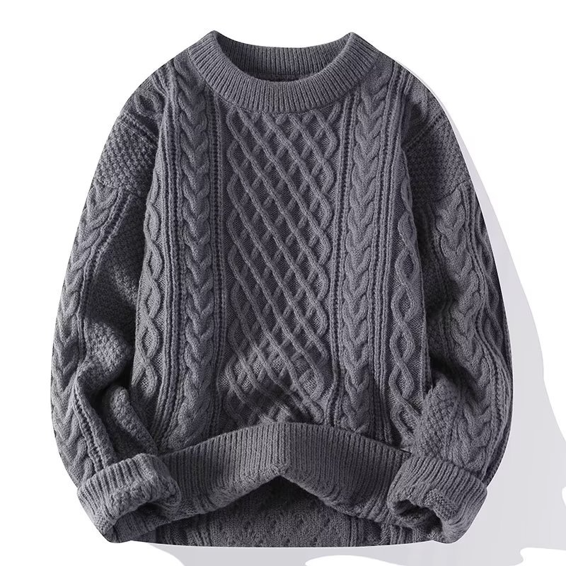 Men's Cable- Crew Neck Sweater