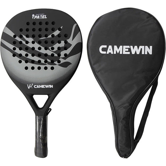 Men's Carbon Fibre Paddle Tennis Racket with Grip and Bag