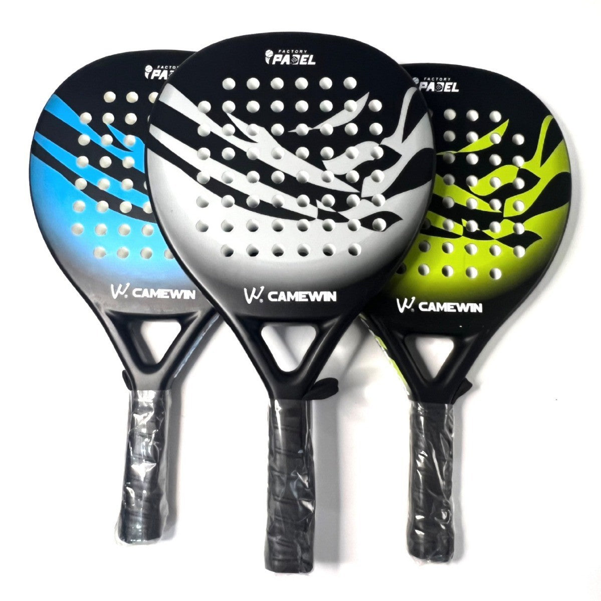 Men's Carbon Fibre Paddle Tennis Racket with Grip and Bag