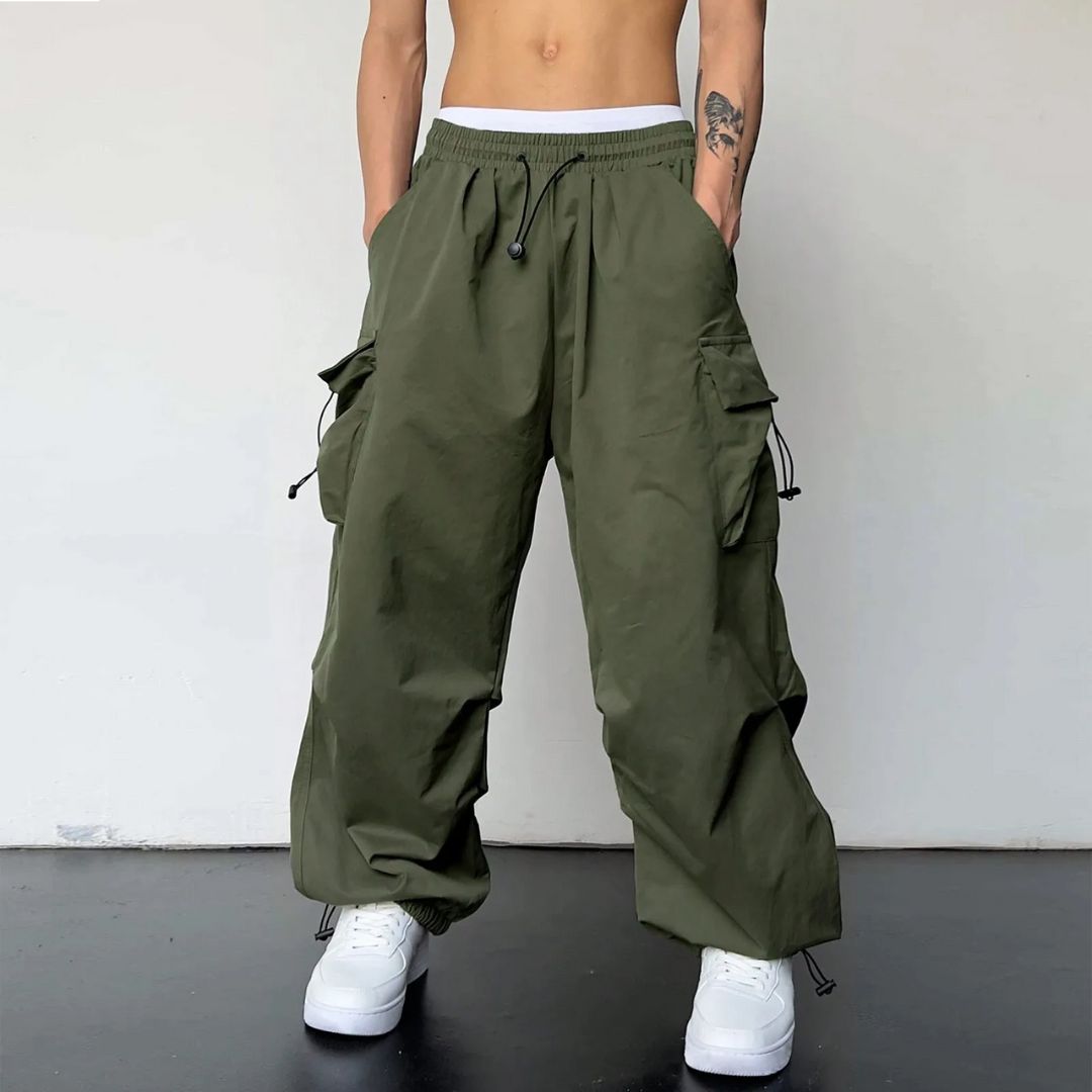 Men's Cargo Joggers with Adjustable Waist