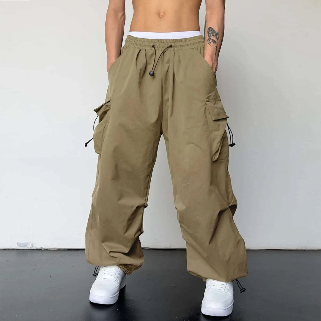 Men's Cargo Joggers with Adjustable Waist
