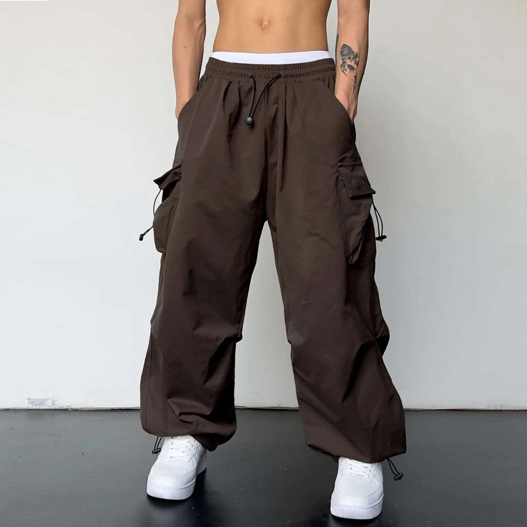 Men's Cargo Joggers with Adjustable Waist