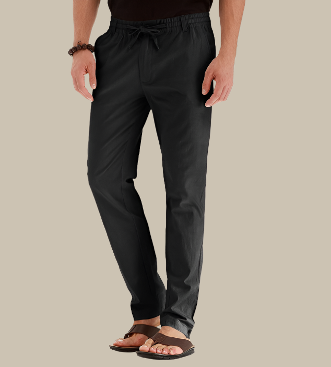 Men's Casual Summer Pants with Elastic Waistband