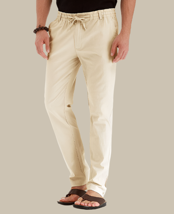 Men's Casual Summer Pants with Elastic Waistband