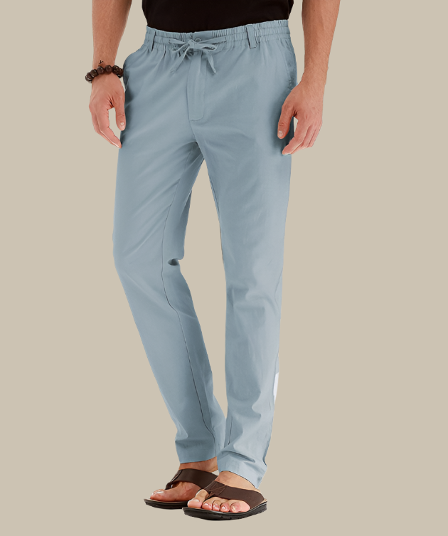 Men's Casual Summer Pants with Elastic Waistband