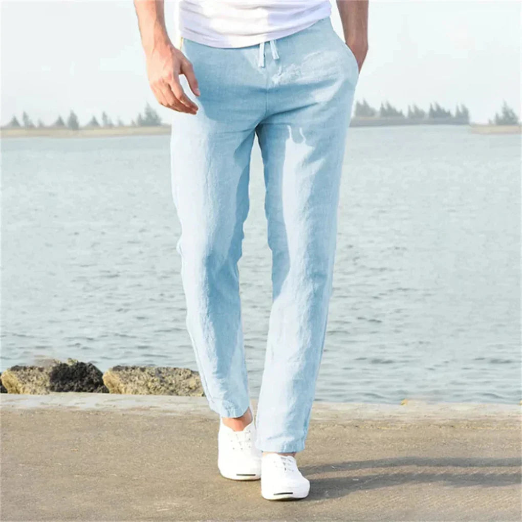 Men's Casual Summer Trousers with Airy Design