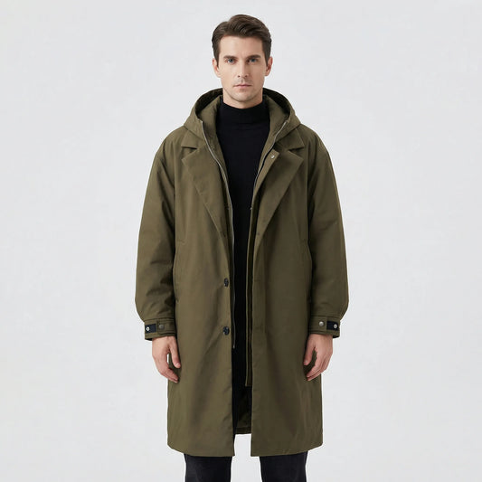 Men's Classic Parka Trench Coat