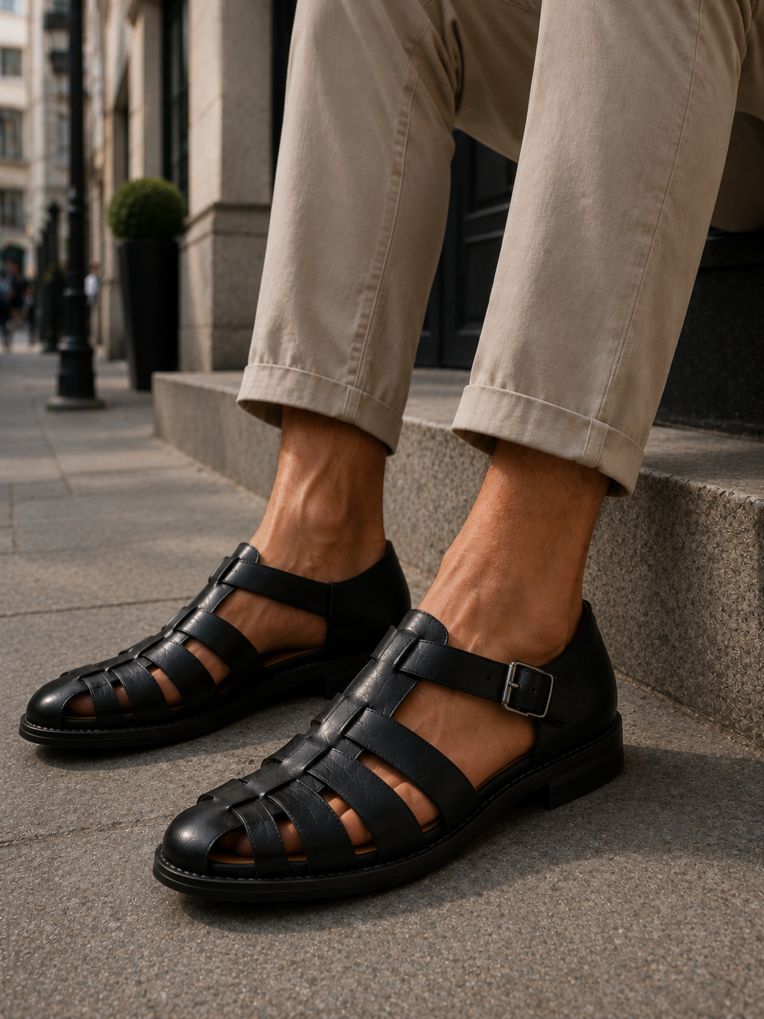 Men's Closed-Toe Fisherman Sandals