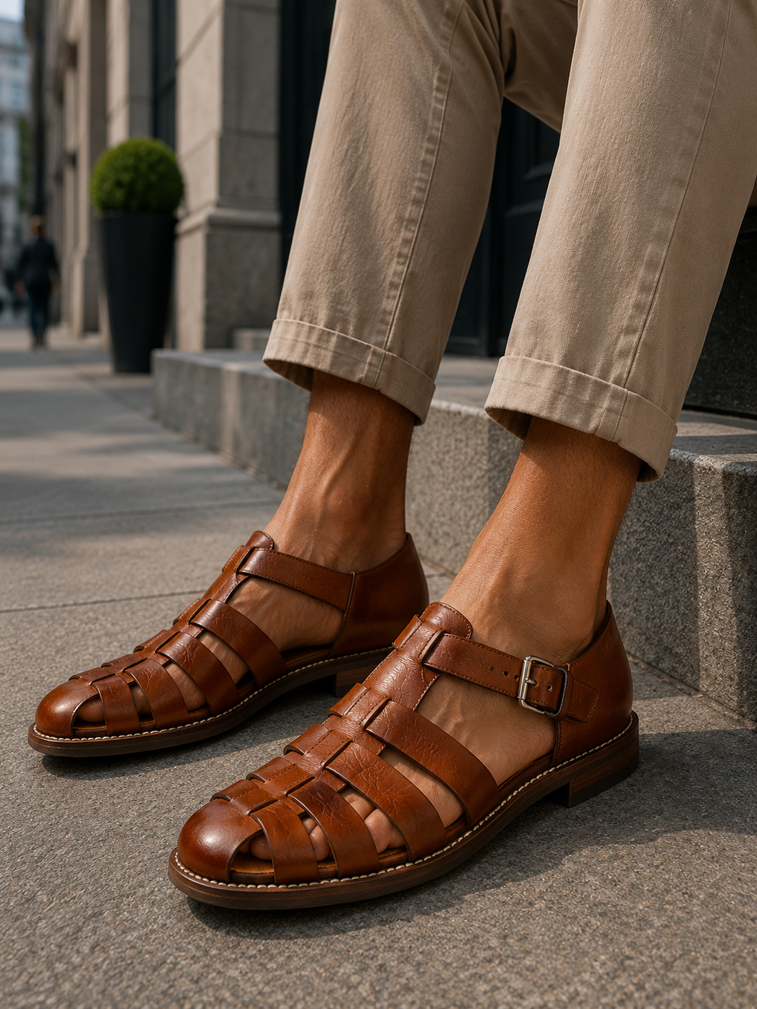 Men's Closed-Toe Fisherman Sandals