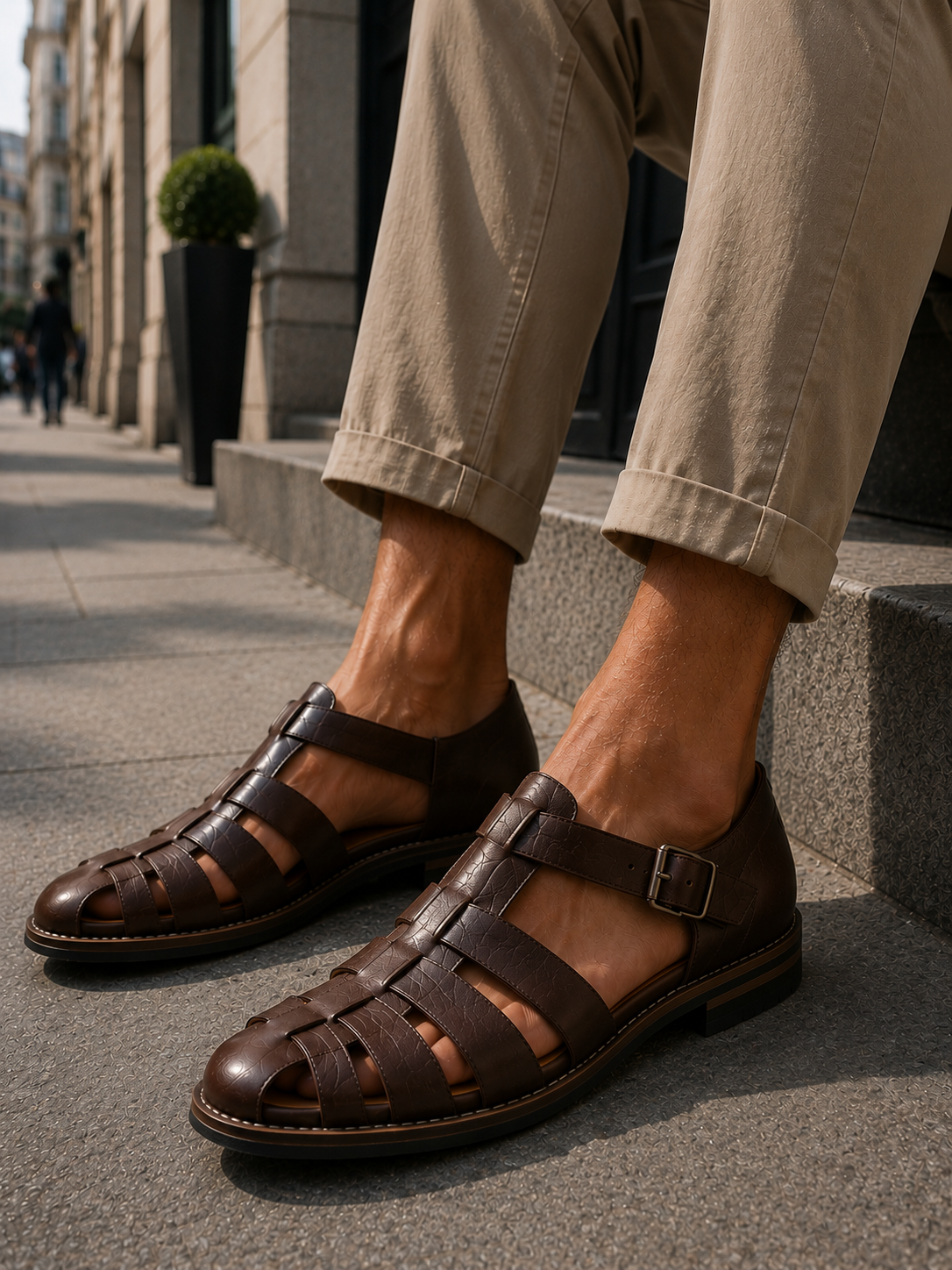 Men's Closed-Toe Fisherman Sandals
