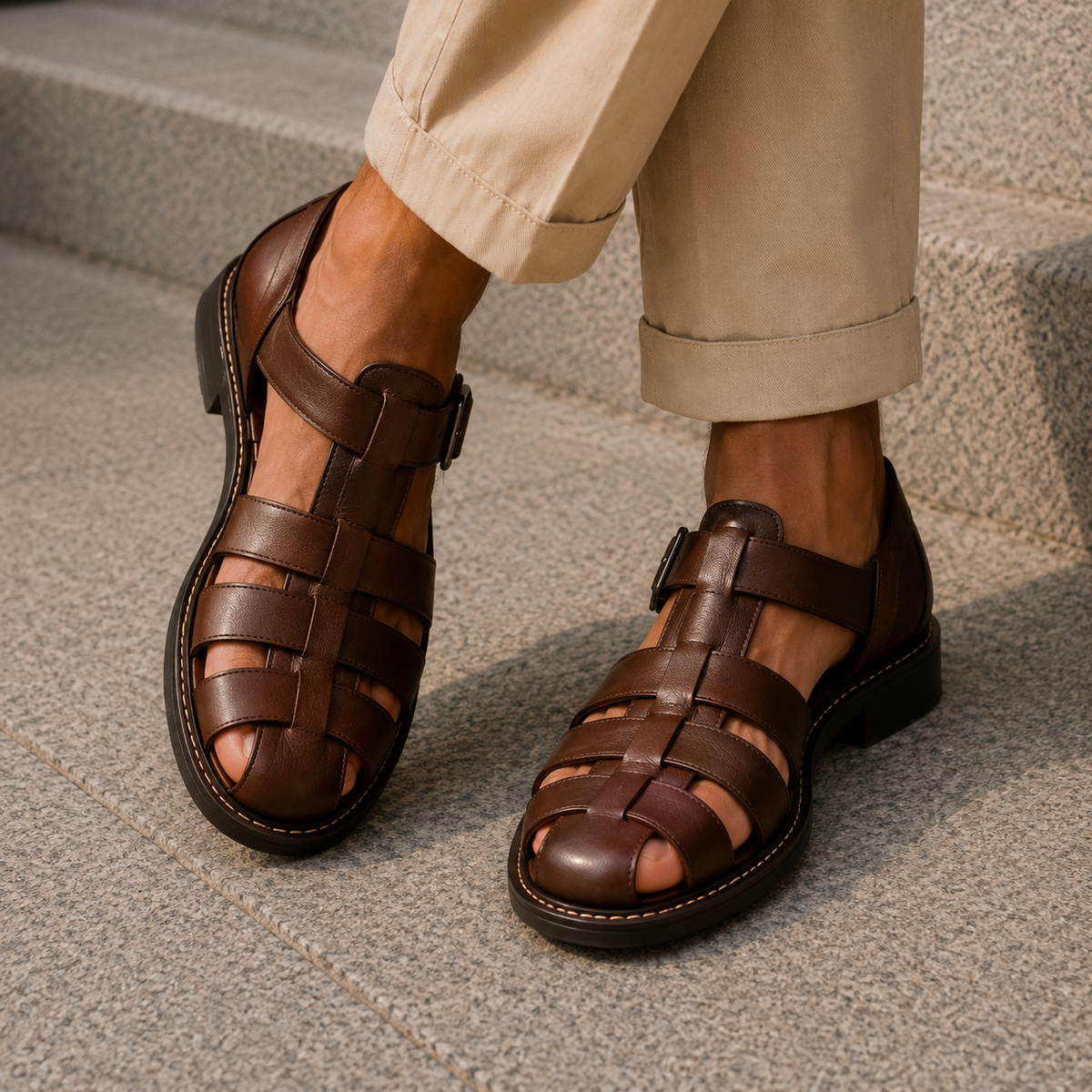 Men's Closed-Toe Fisherman Sandals